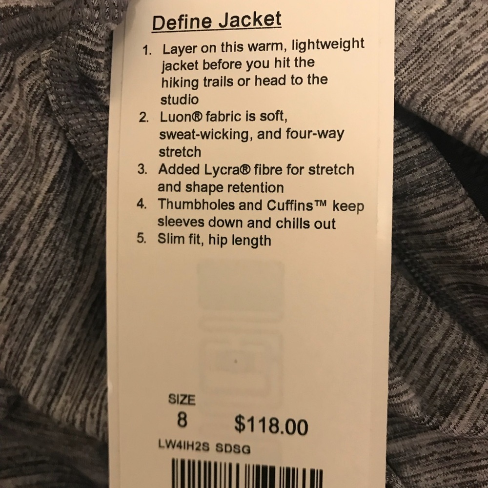 Lululemon Space Dye Camo Seal Grey Define Jacket - Picture 6 of 8